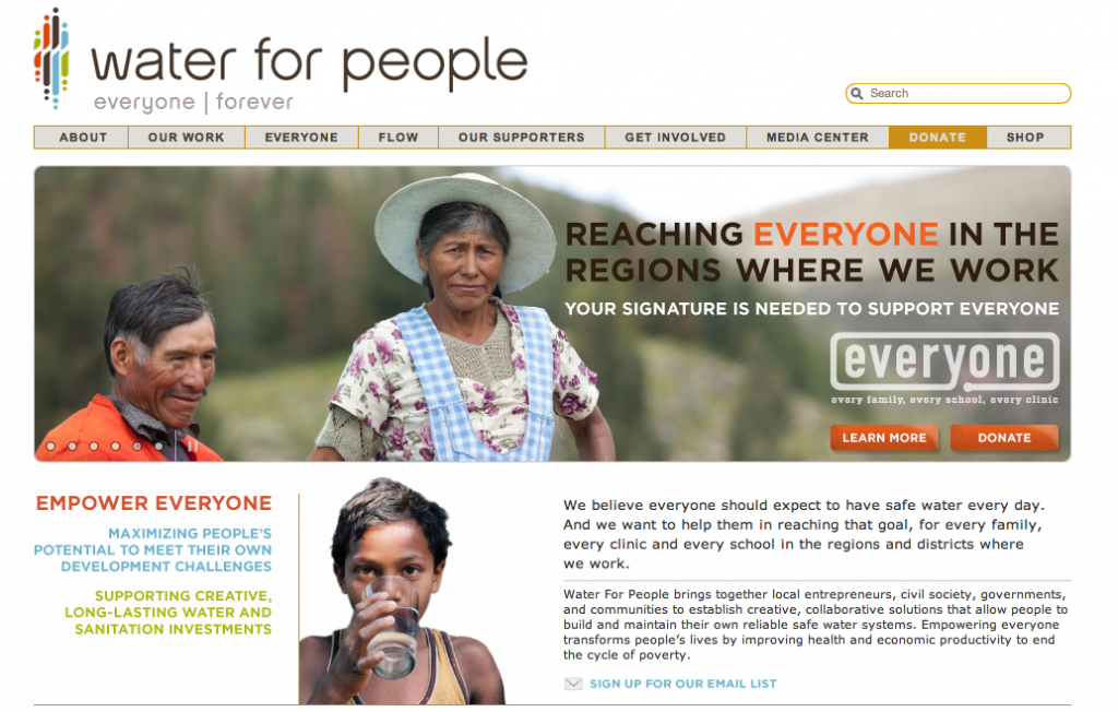 Screen shot 2012-03-05 at 11.33.54 AM Water for People's website