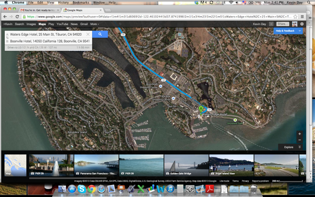 Screen shot Google Maps-Tiberon Google Maps screen grab of Tiberon, CA